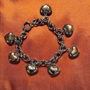 Silver Heart Charm Bracelet